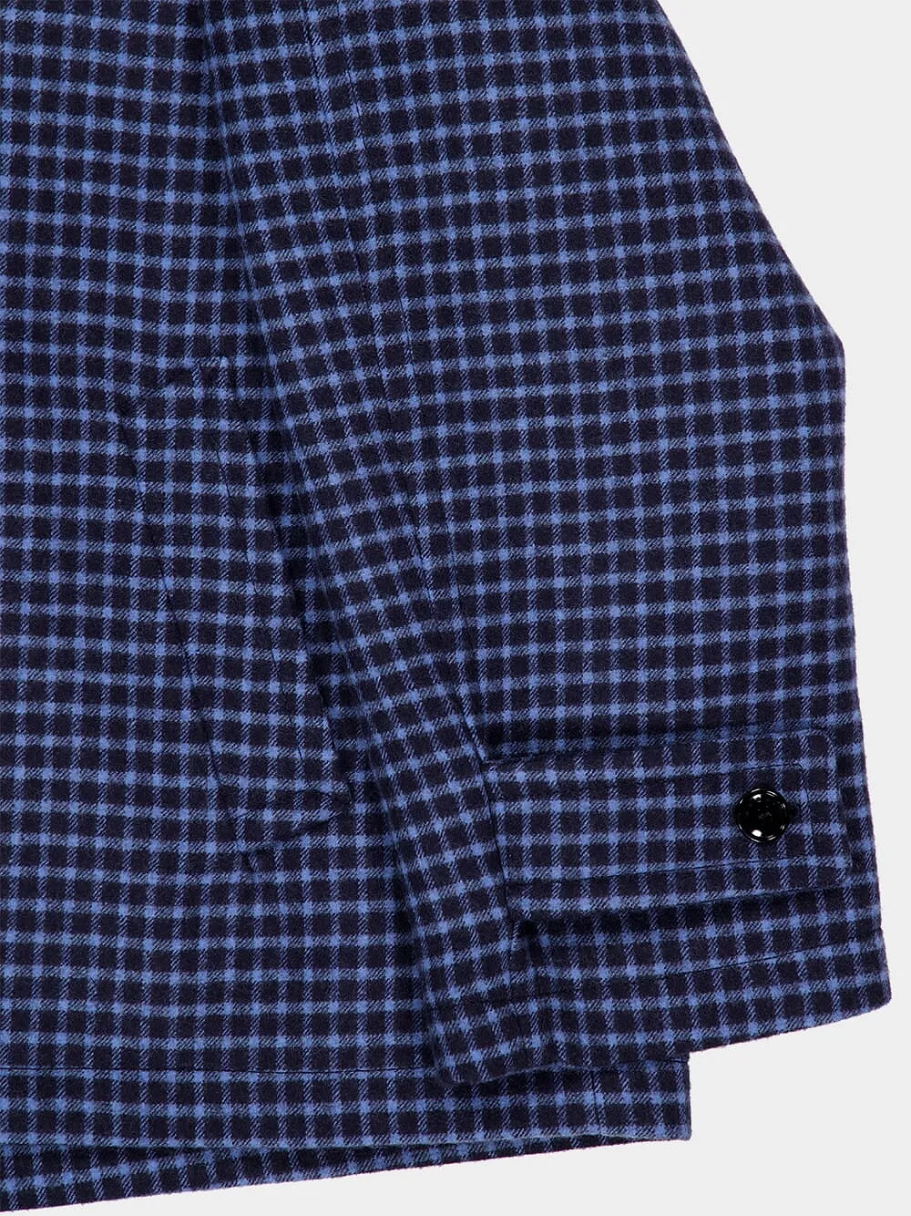 Buttoned Checked Jacket