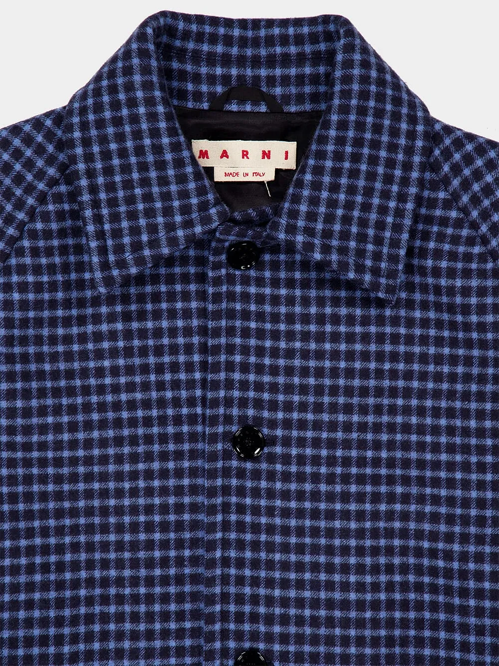 Buttoned Checked Jacket