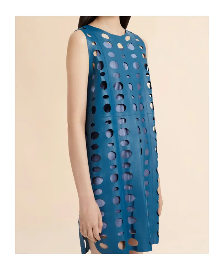 Circular Cut-Out Sleeveless Mini Dress