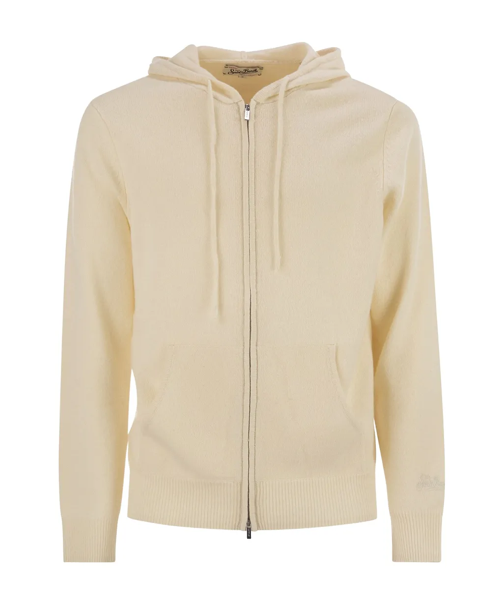 Mc2 Saint Barth Zipped Knitted Cardigan