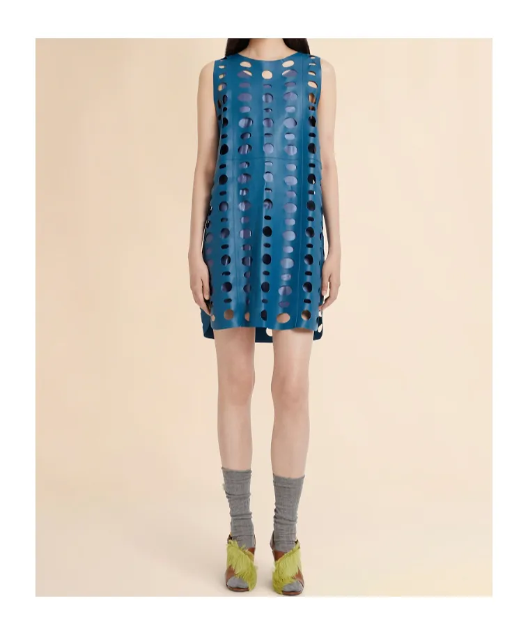 Circular Cut-Out Sleeveless Mini Dress