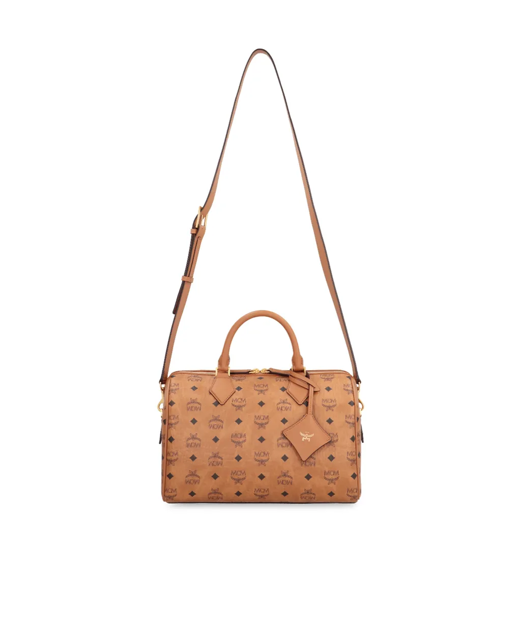 Mcm Logo Printed Tote Bag
