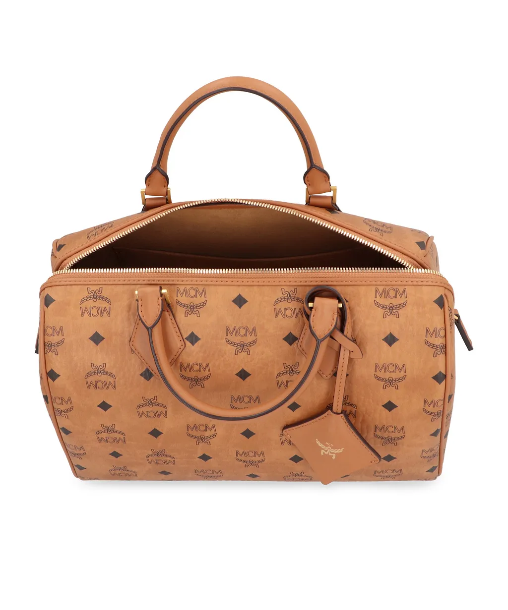 Mcm Logo Printed Tote Bag