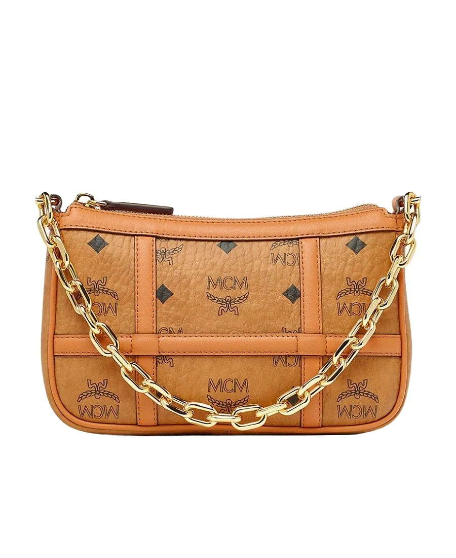 Mcm Delmy Logo Printed Shoulder Bag