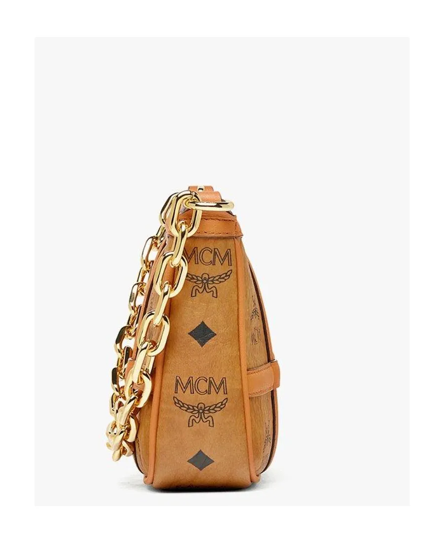Mcm Delmy Logo Printed Shoulder Bag