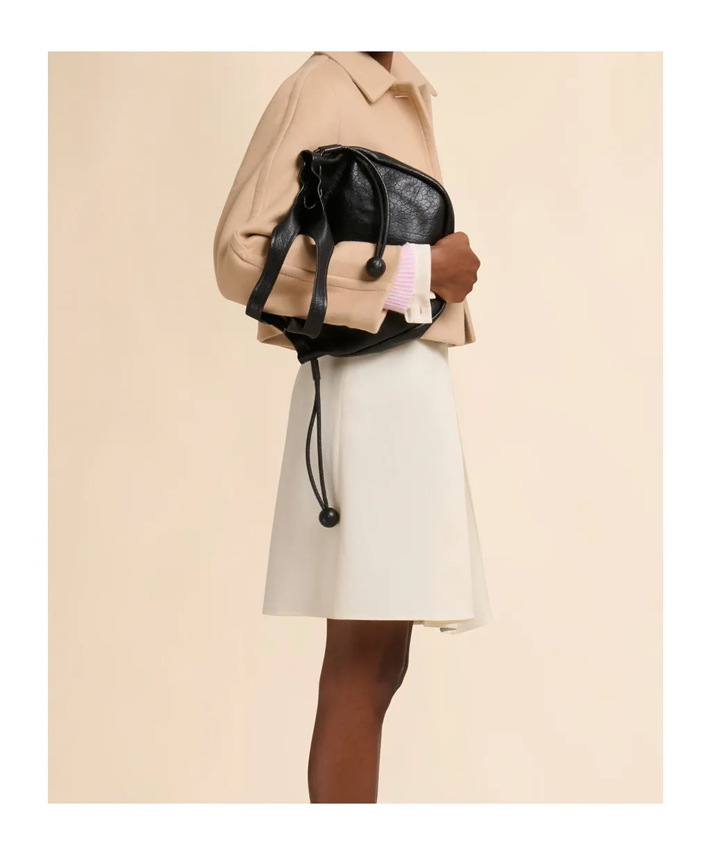 Camel Felt Cropped Jacket