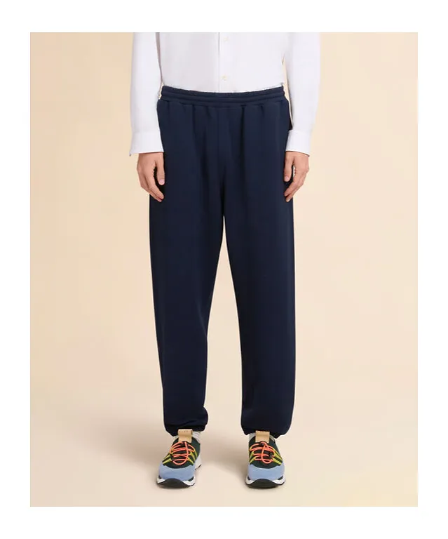 Deep Blue Cotton Sweatpants With Marni Frame Logo