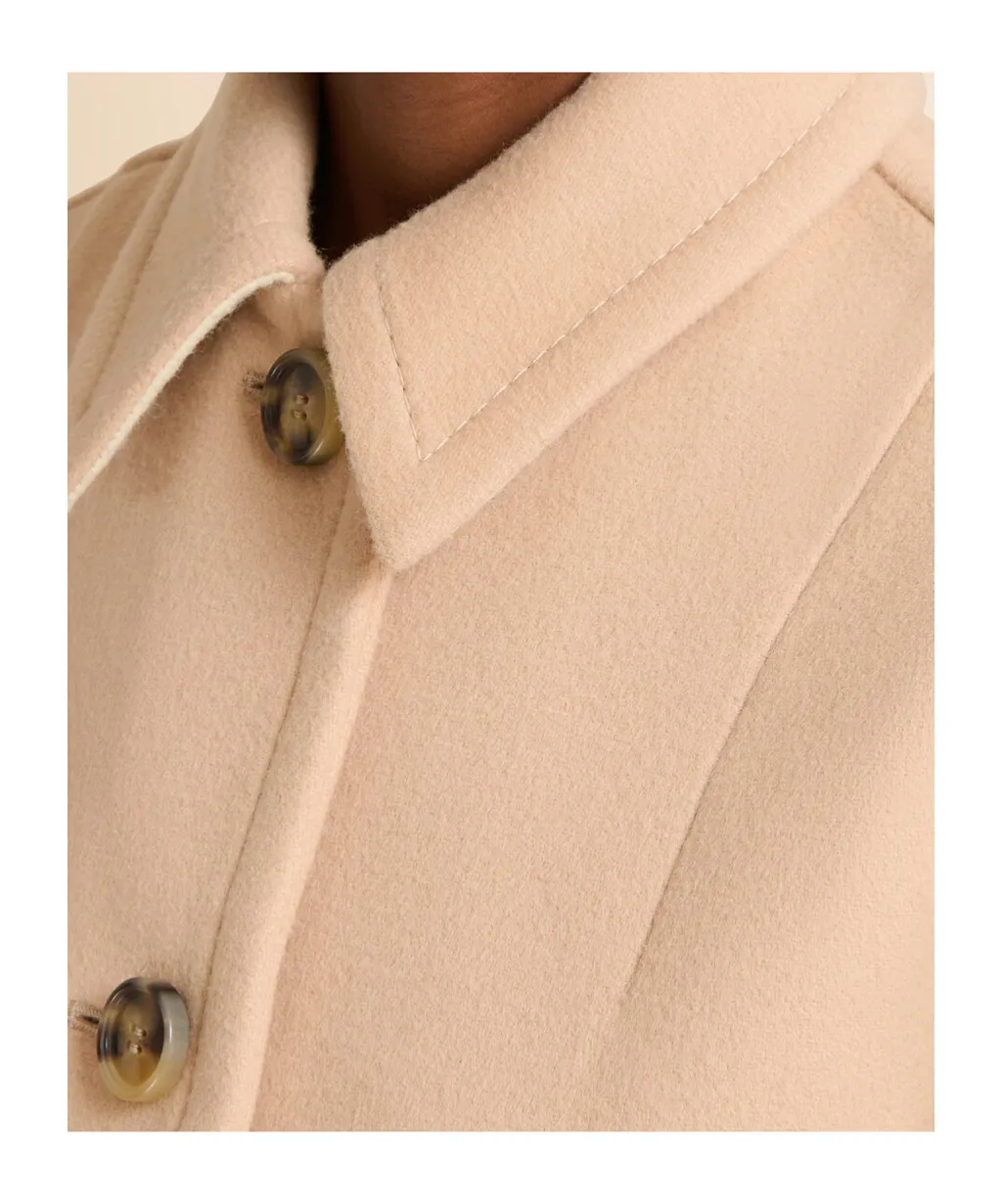 Camel Felt Cropped Jacket