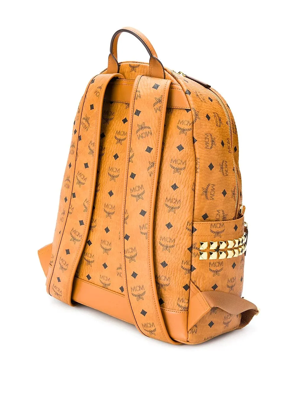 Mcm Stark All-Over Logo Printed Medium Backpack