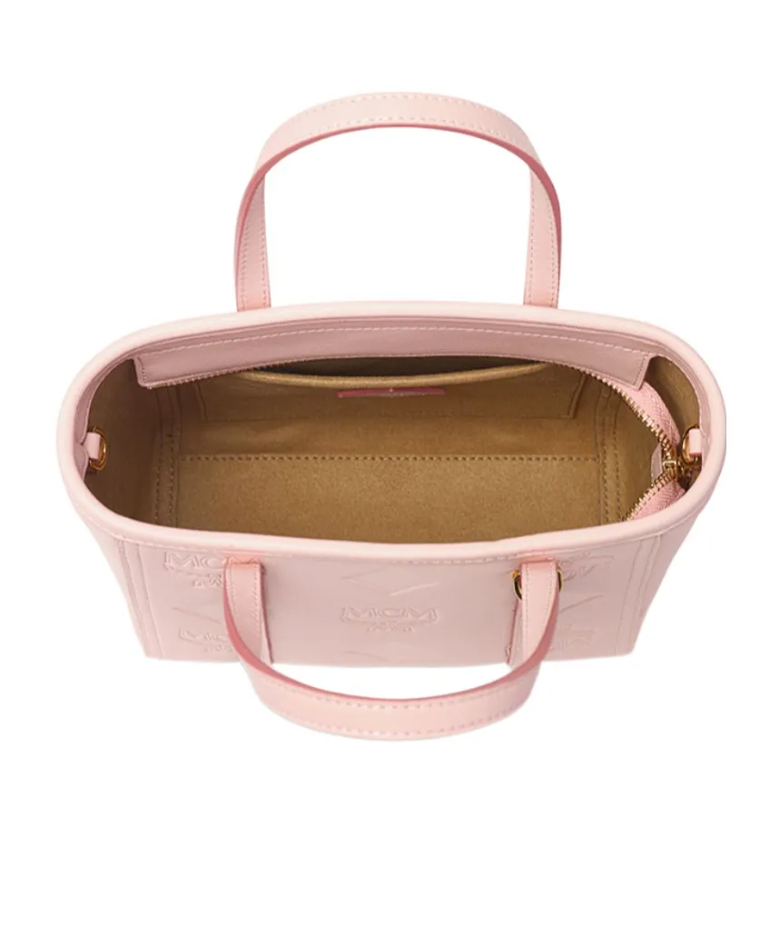 Mcm Toni Small Embossed Tote Bag