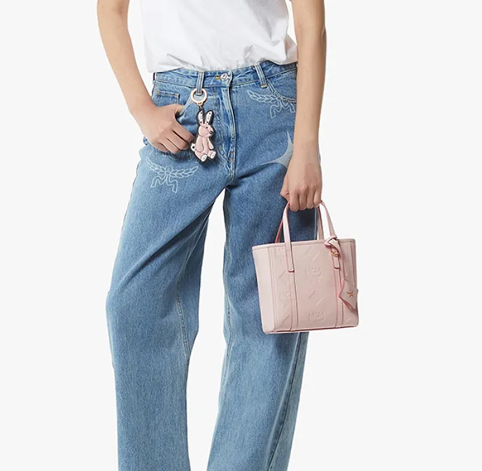 Mcm Toni Small Embossed Tote Bag