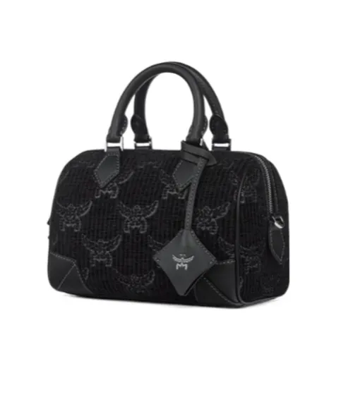 Mcm Zip-Up Top Handle Bag