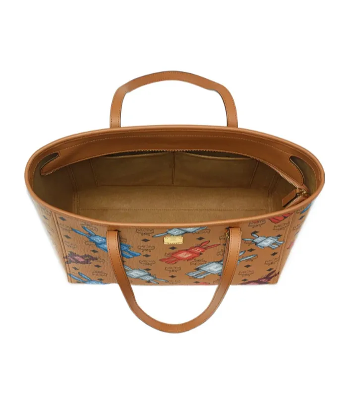 Mcm Toni Top-Zip Medium Shopper Bag