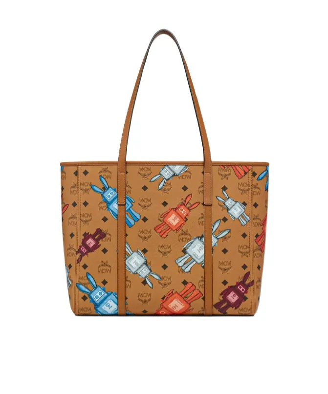 Mcm Toni Top-Zip Medium Shopper Bag