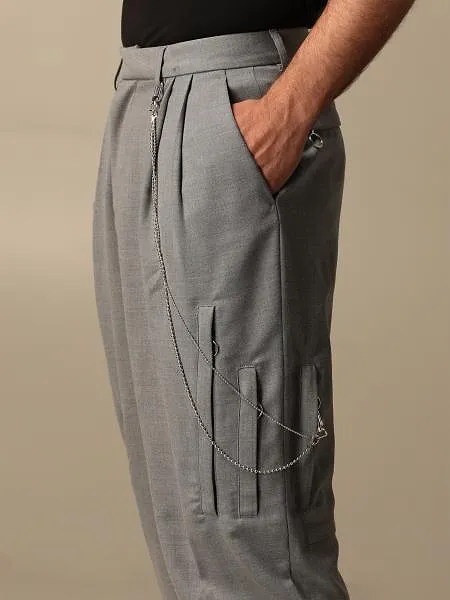 Drop-Crotch Loose-Fit Trousers