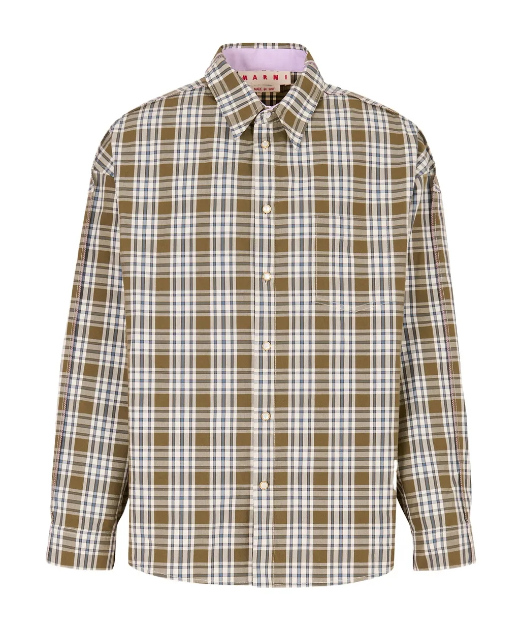 Marni Checked-Pattern Buttoned Shirt