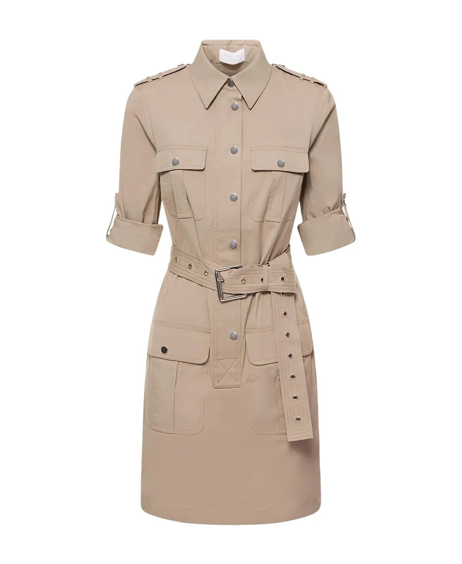 Belted Tooling Mini Dress