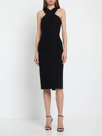 Crepe Mid-Length Dress