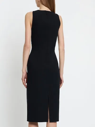 Crepe Mid-Length Dress