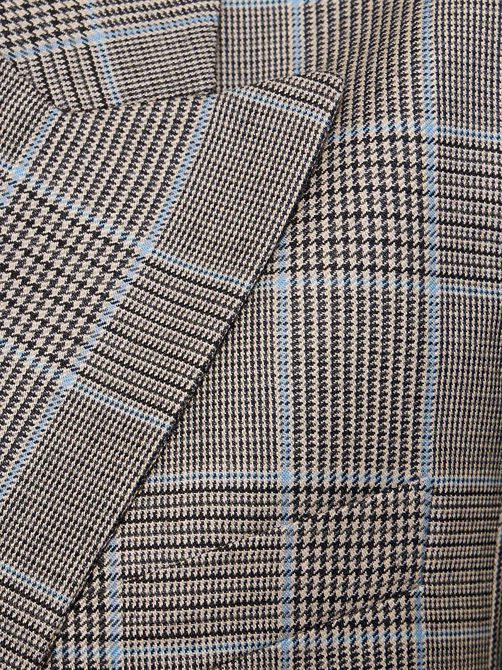 Checkered Single-Breasted Suit Jacket