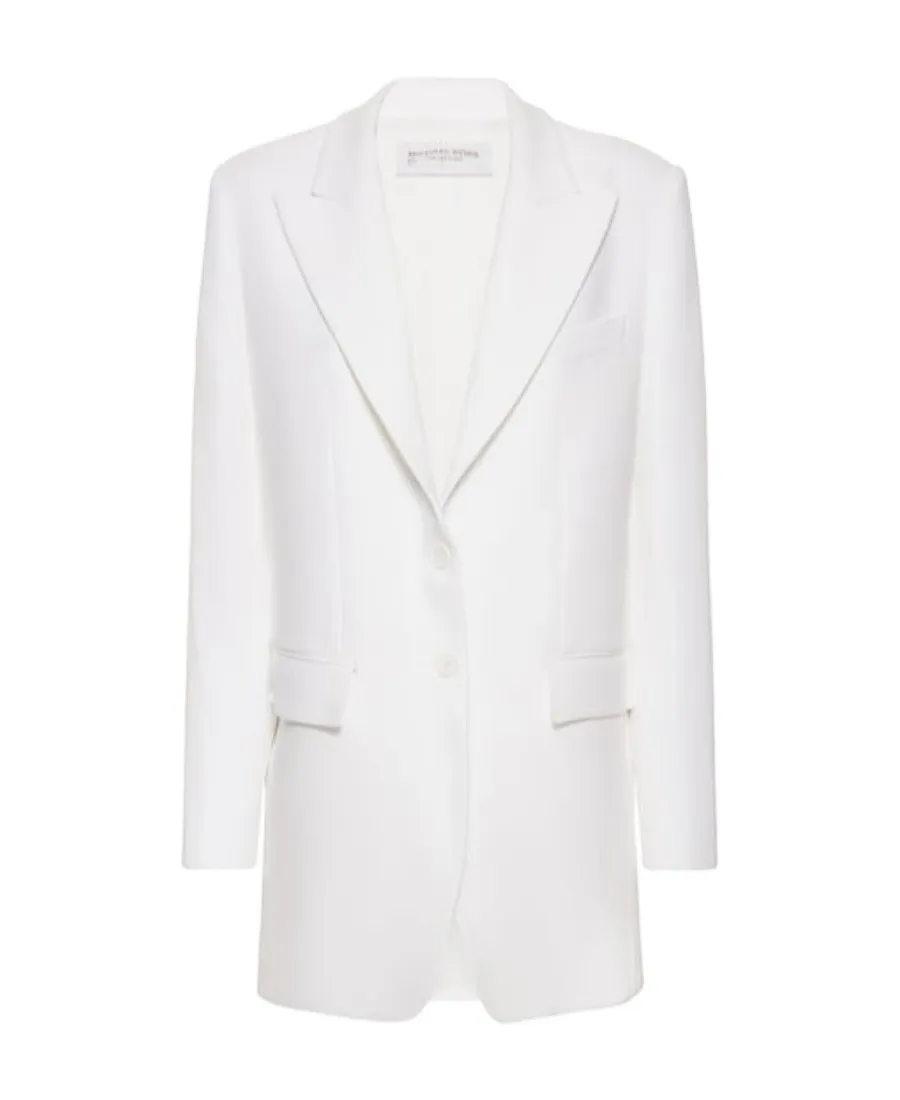 Crepe Sable Boyman-Fit Suit Coat