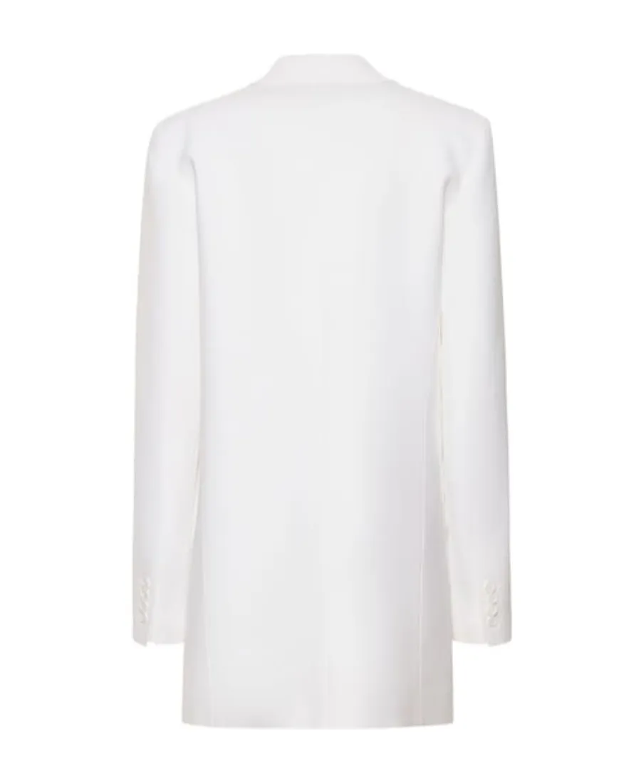 Crepe Sable Boyman-Fit Suit Coat