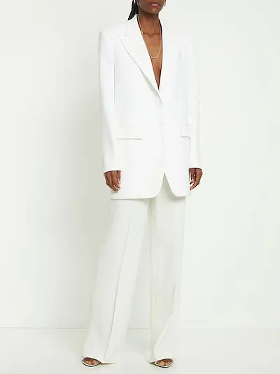 Crepe Sable Boyman-Fit Suit Coat