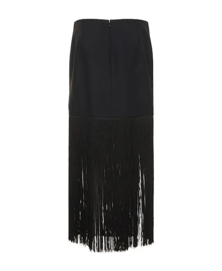 Crepe Tassel Mini Skirt