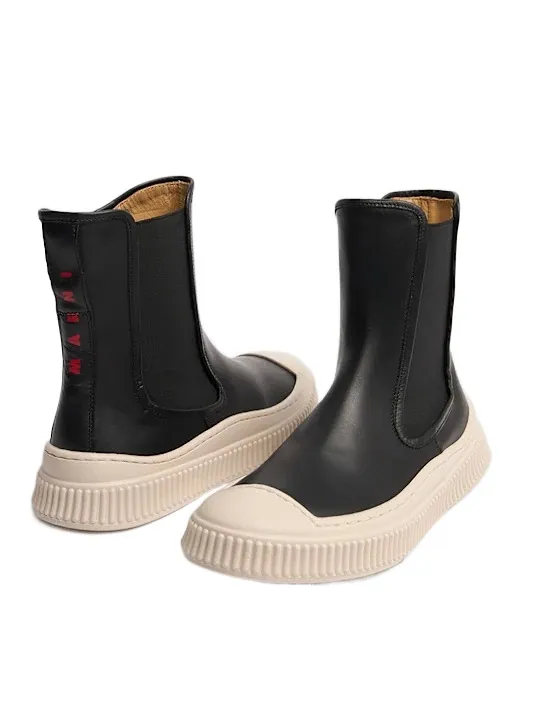 Leather High Sneakers
