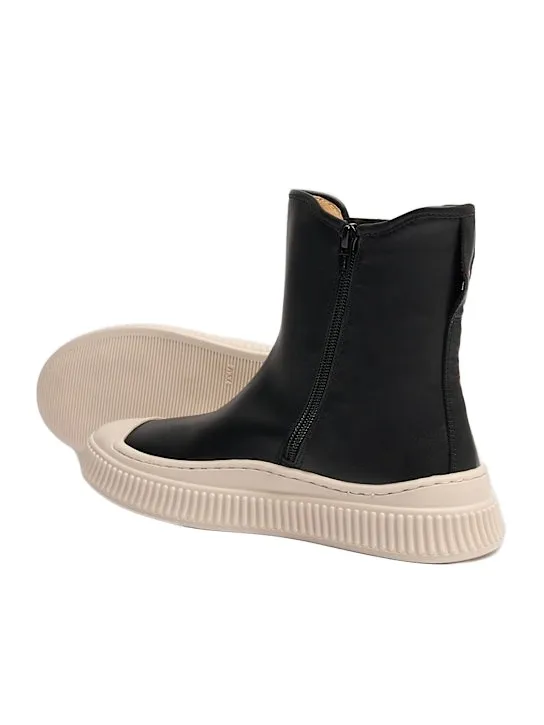 Leather High Sneakers