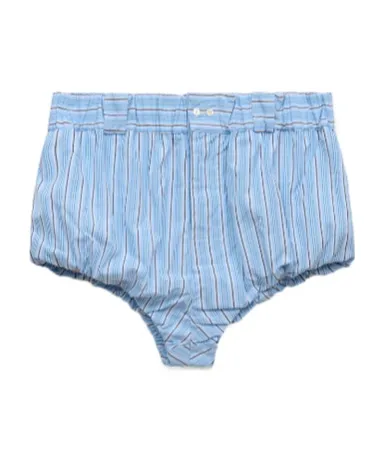 Light Blue Striped Poplin Bloomers