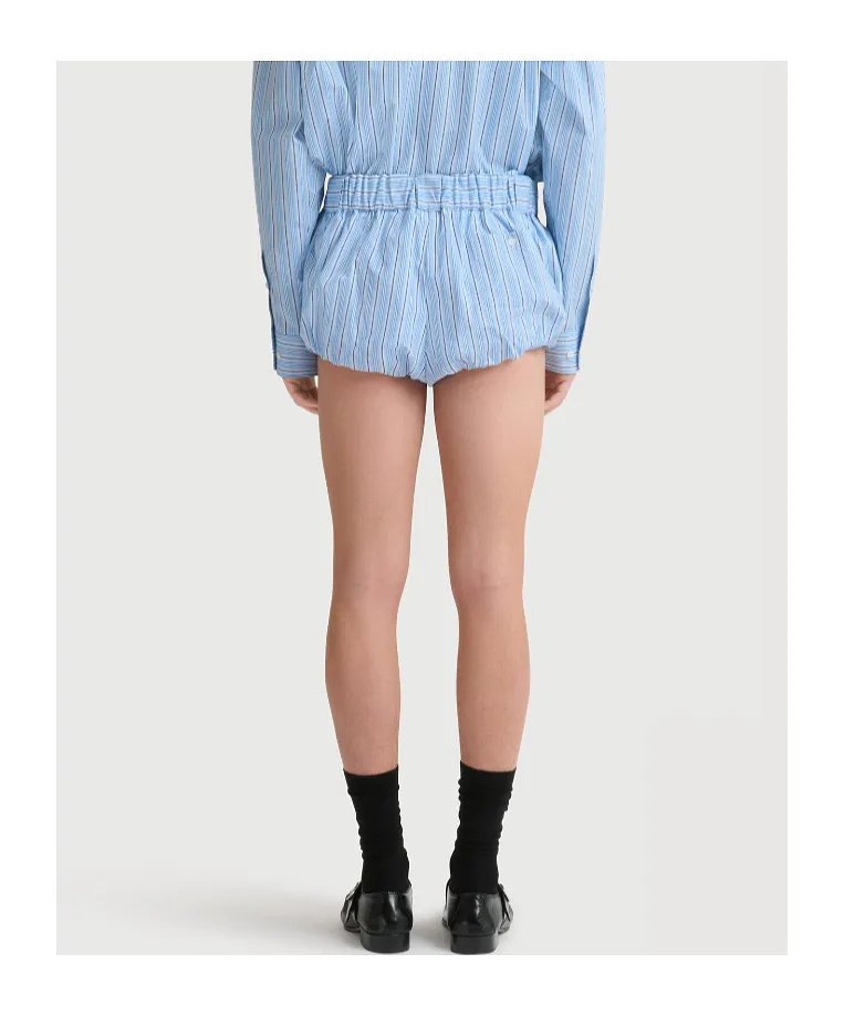 Light Blue Striped Poplin Bloomers