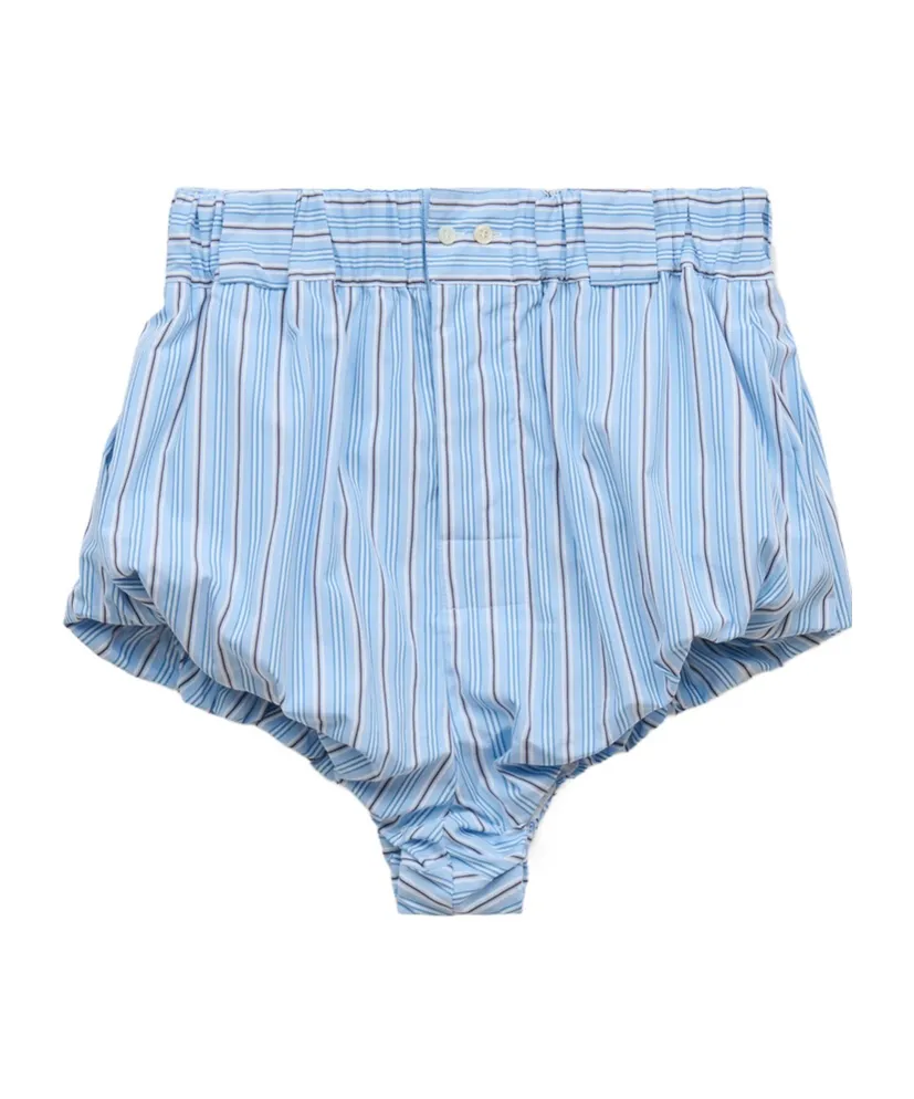 Light Blue Striped Poplin Bloomers