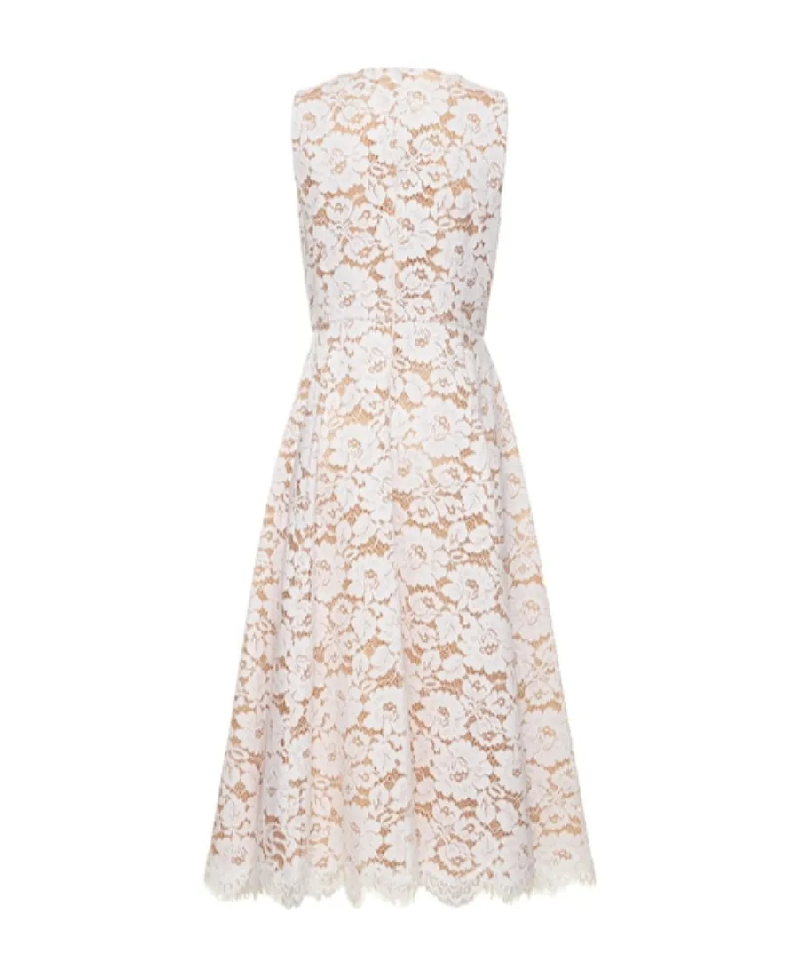 Flower Lace Mid-Length Dress