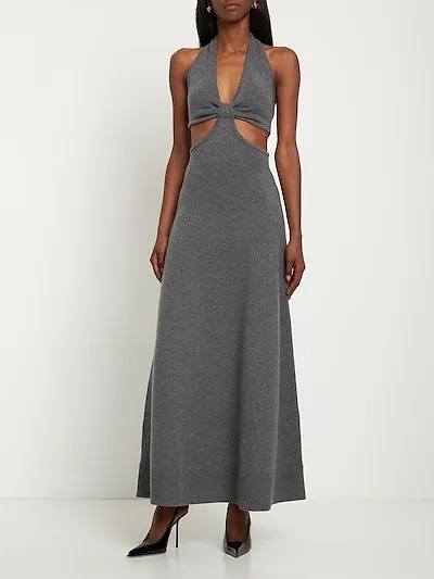 Knitted Long Hollow Dress