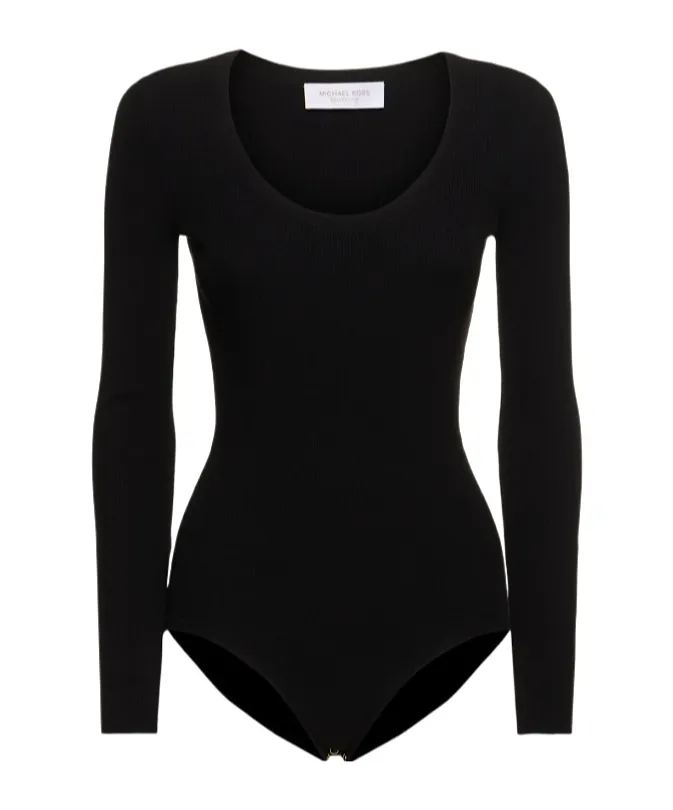 Long-Sleeved Round-Neck Jumpsuit