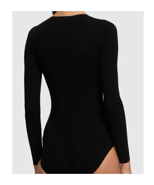 Long-Sleeved Round-Neck Jumpsuit