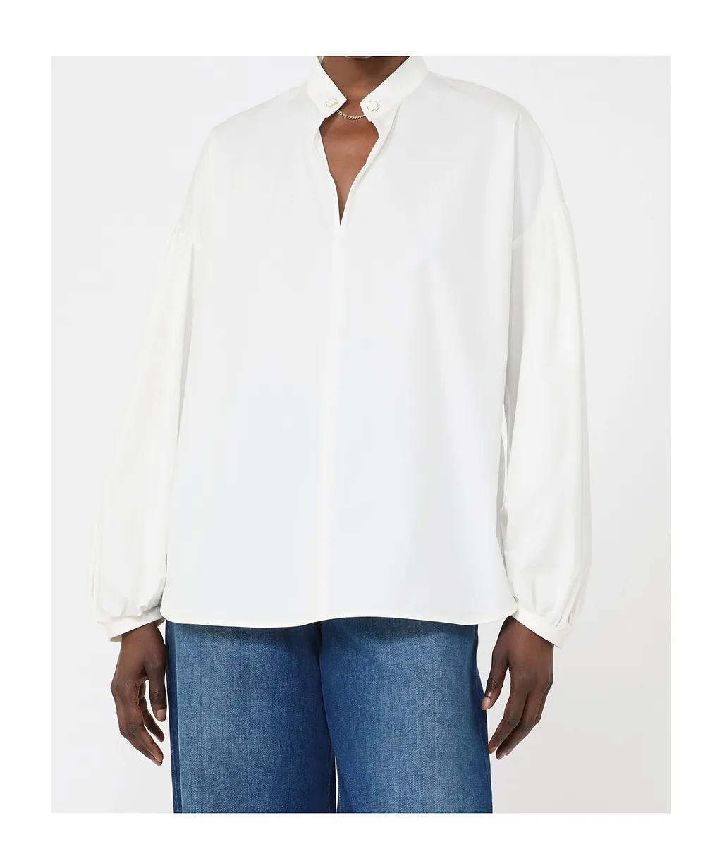 Max Mara Studio Ginnasta Poplin Embellished Top