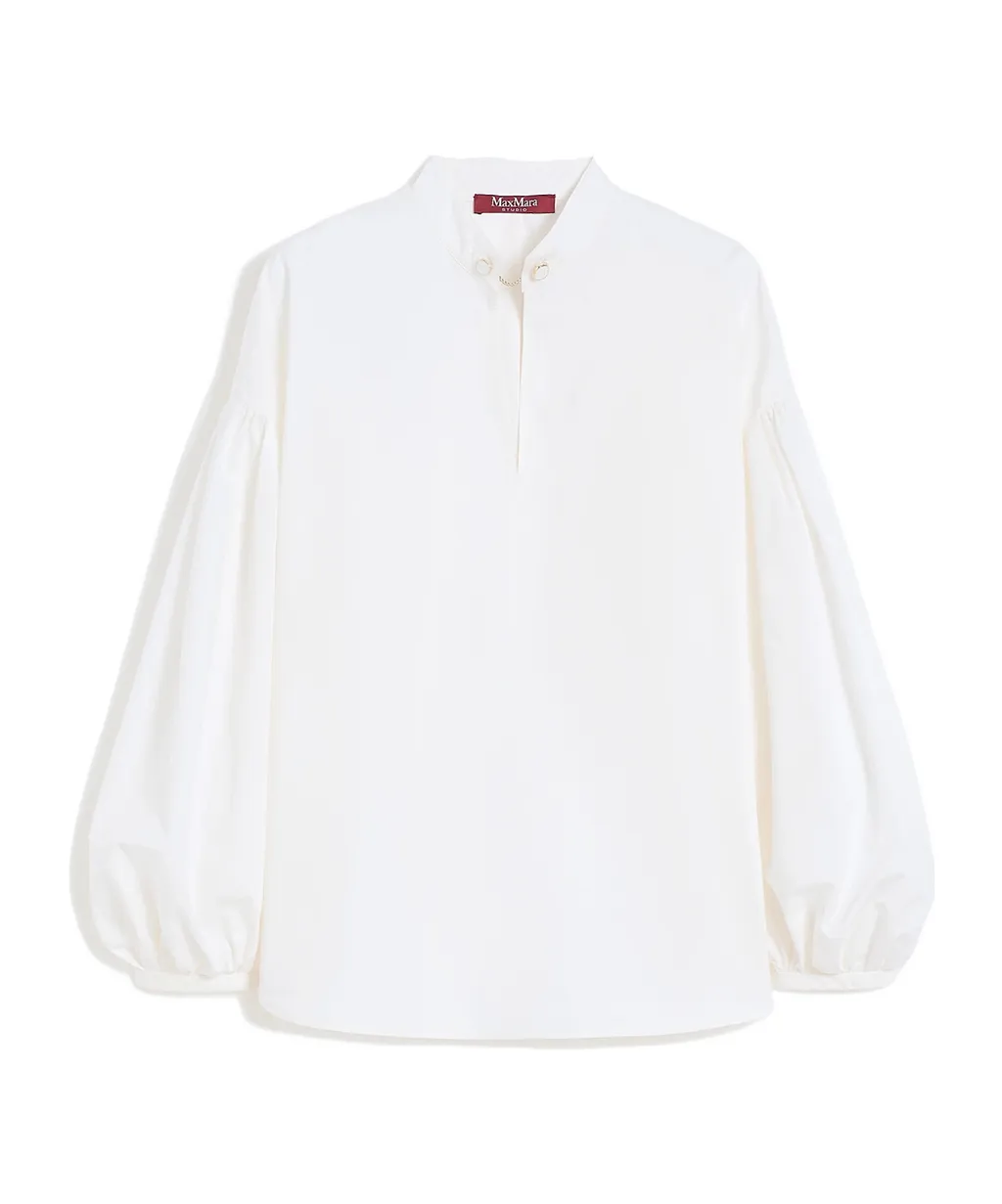 Max Mara Studio Ginnasta Poplin Embellished Top