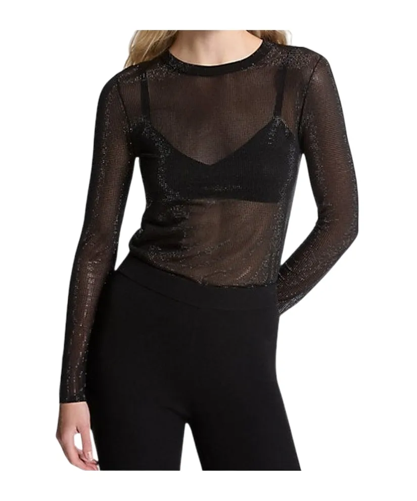 Michael Michael Kors Embellished Mesh Top