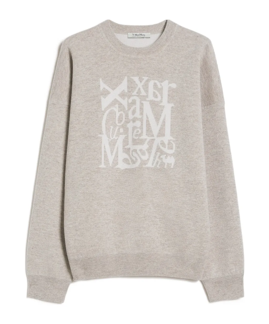 's Max Mara Smmflipper Logo Intarsia Crewneck Jumper