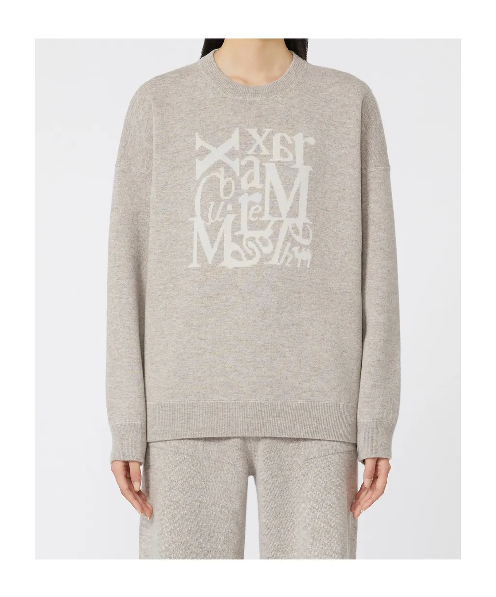 's Max Mara Smmflipper Logo Intarsia Crewneck Jumper
