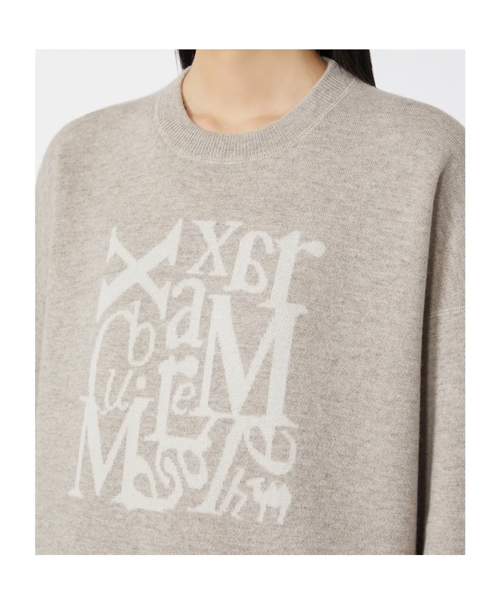 's Max Mara Smmflipper Logo Intarsia Crewneck Jumper
