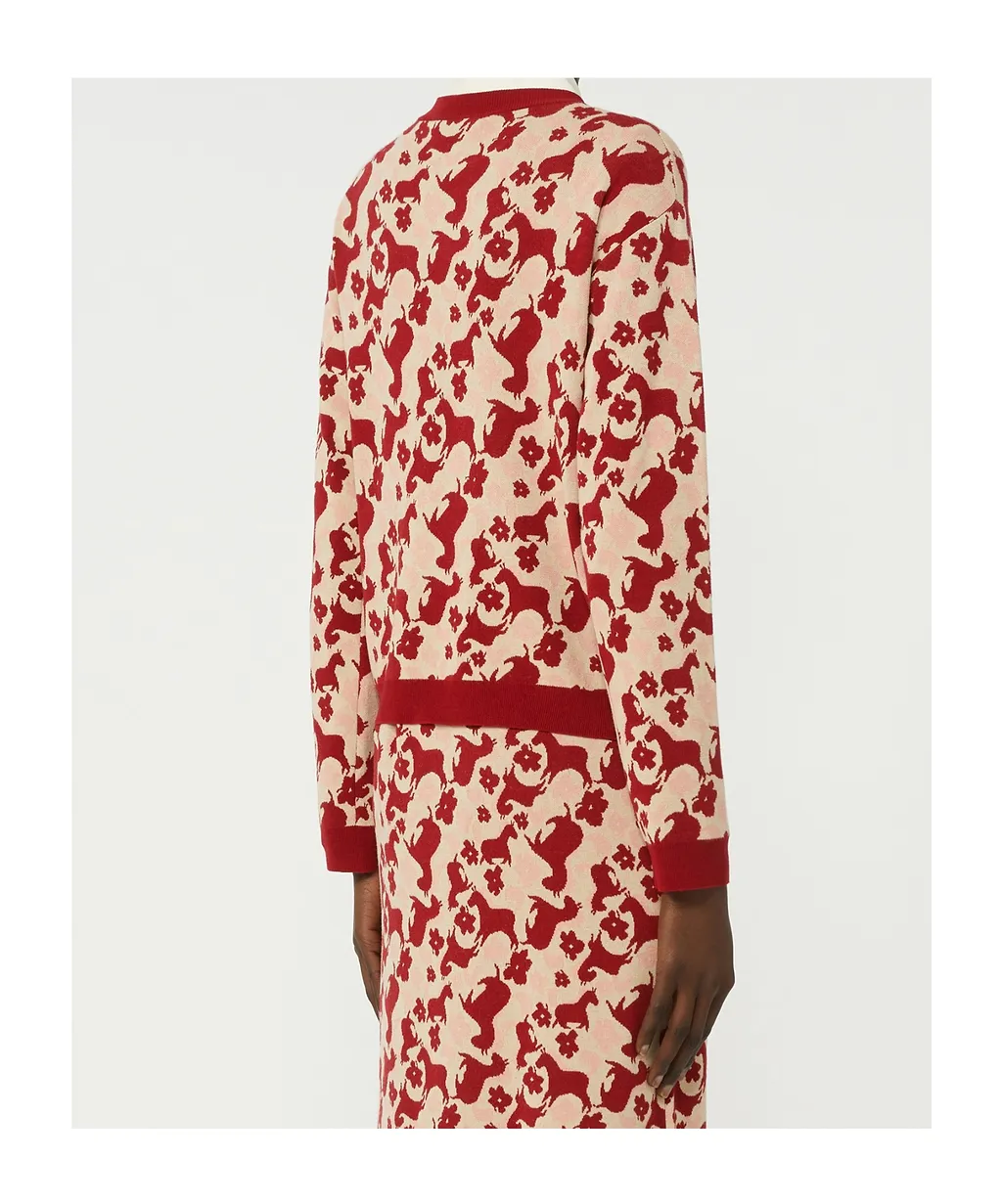 Loral-Pattern Sweater