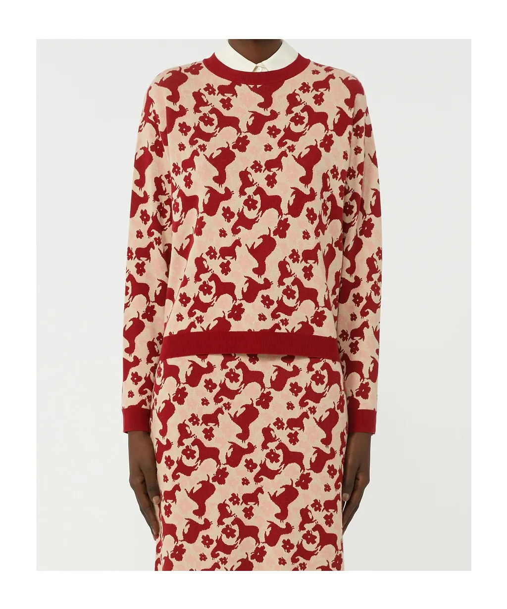 Loral-Pattern Sweater