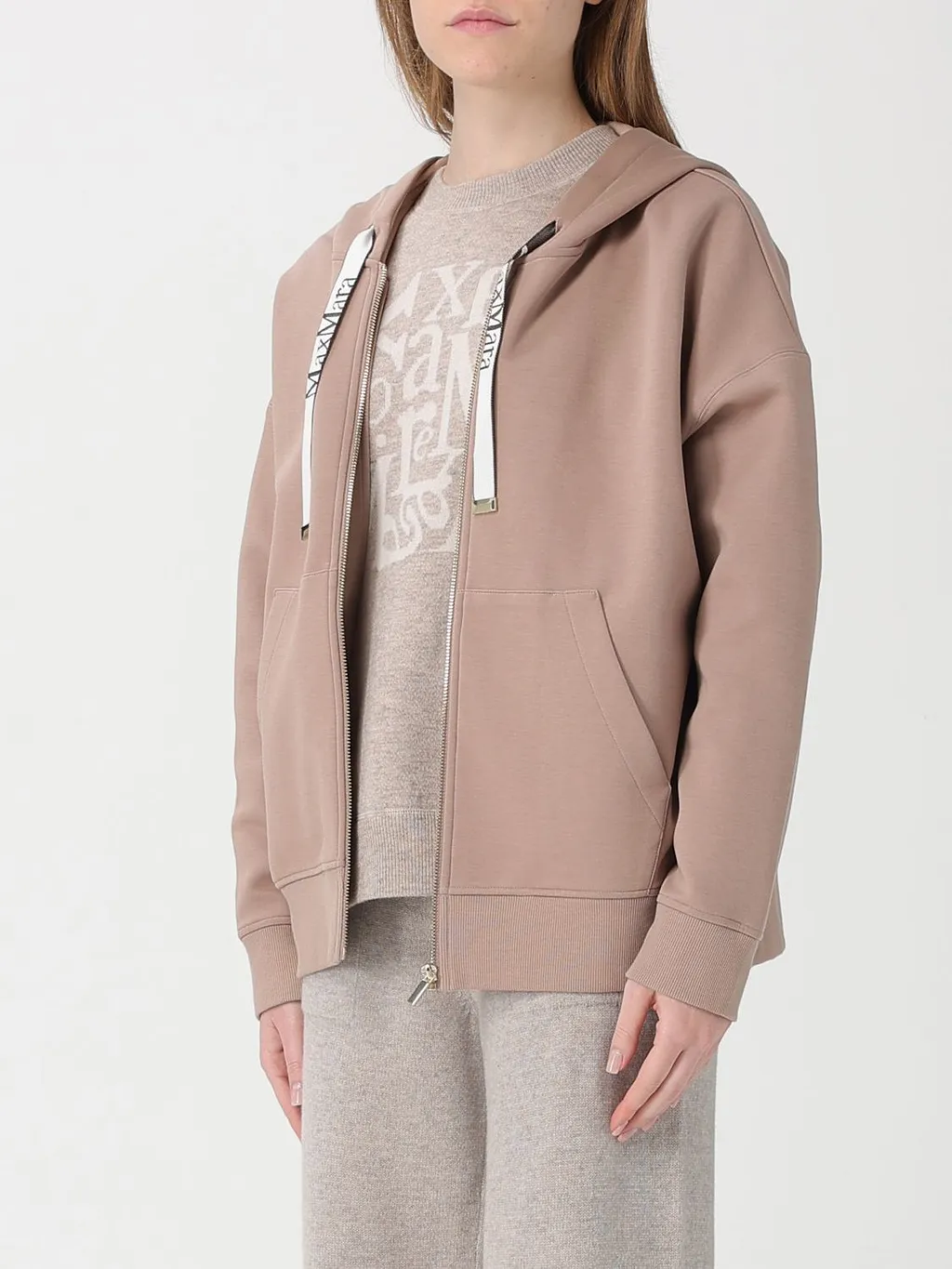 's Max Mara Jour Zip-Up Drawstring Hoodie