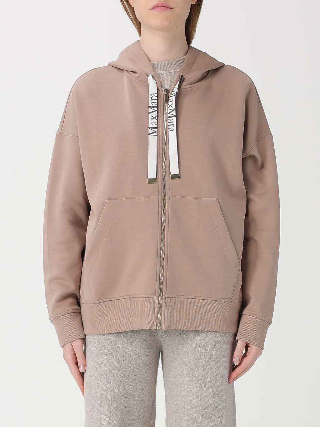 's Max Mara Jour Zip-Up Drawstring Hoodie