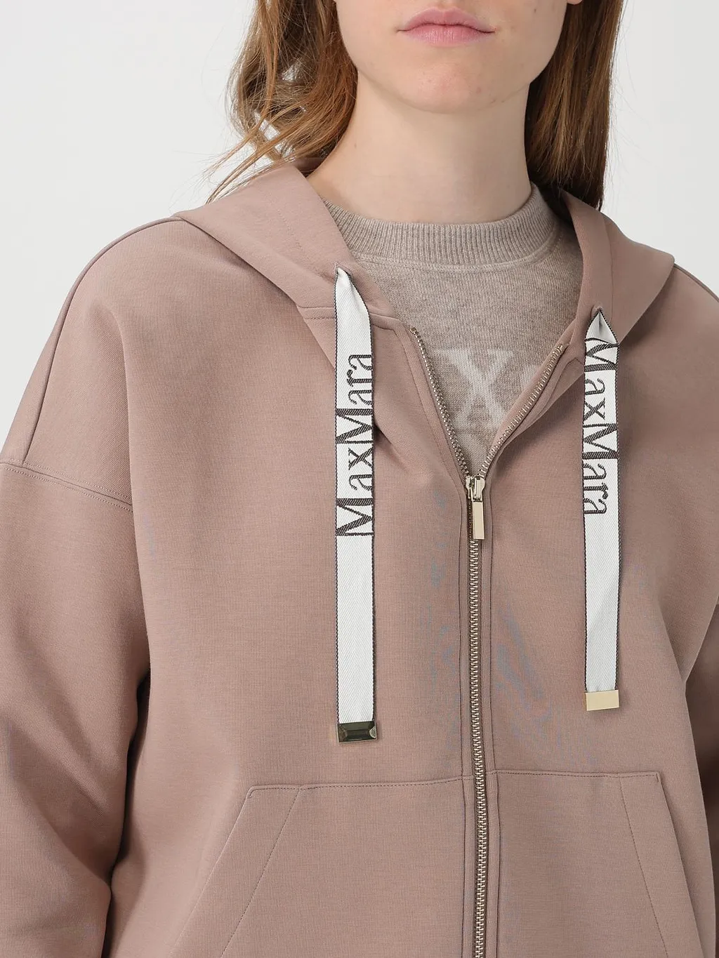 's Max Mara Jour Zip-Up Drawstring Hoodie