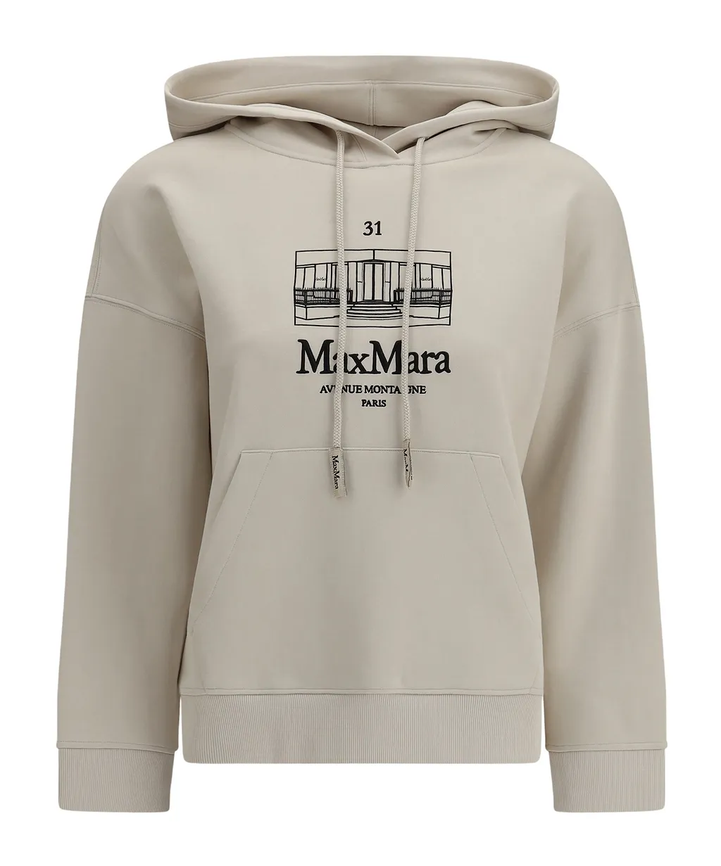 's Max Mara Andrea Logo Embroidered Drawstring Hoodie