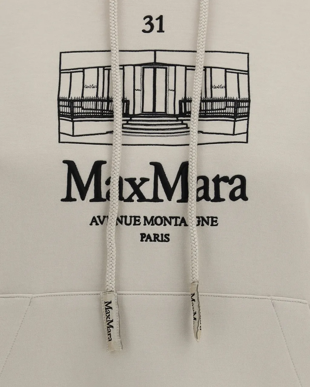 's Max Mara Andrea Logo Embroidered Drawstring Hoodie